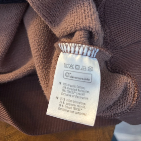 tentree Black and Brown Colorblock Hoodie - Picture 8 of 9